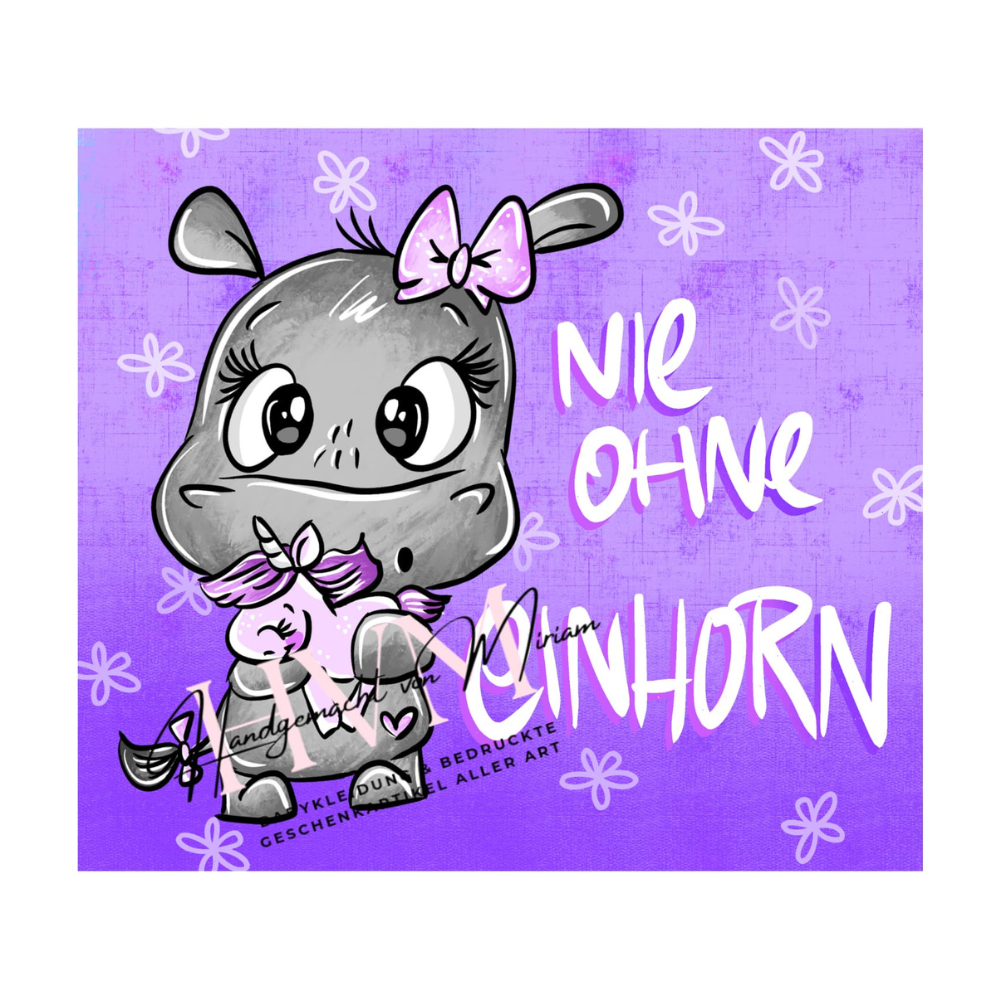 Thermobecher 590ml "Nie ohne Einhorn"