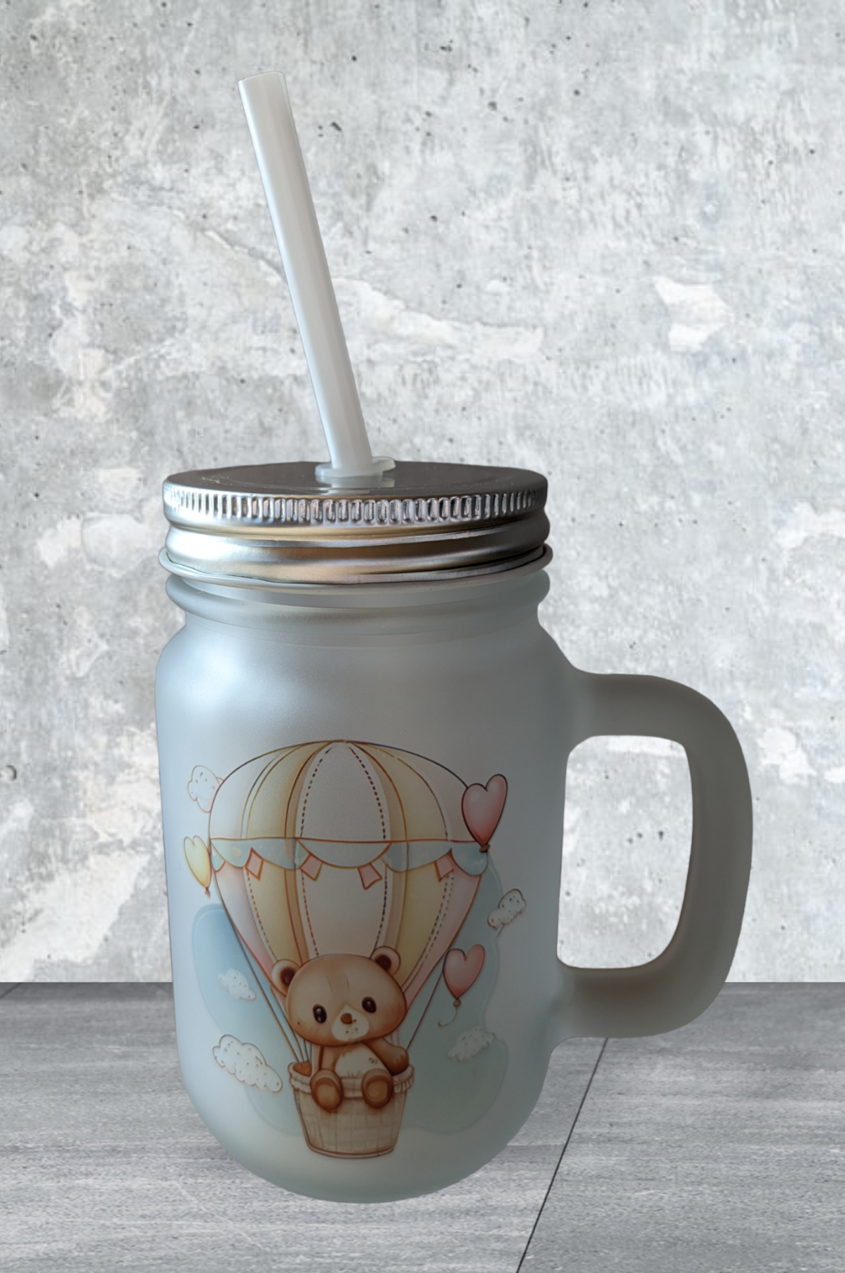 Henkelglas 400ml- Teddy im Ballon