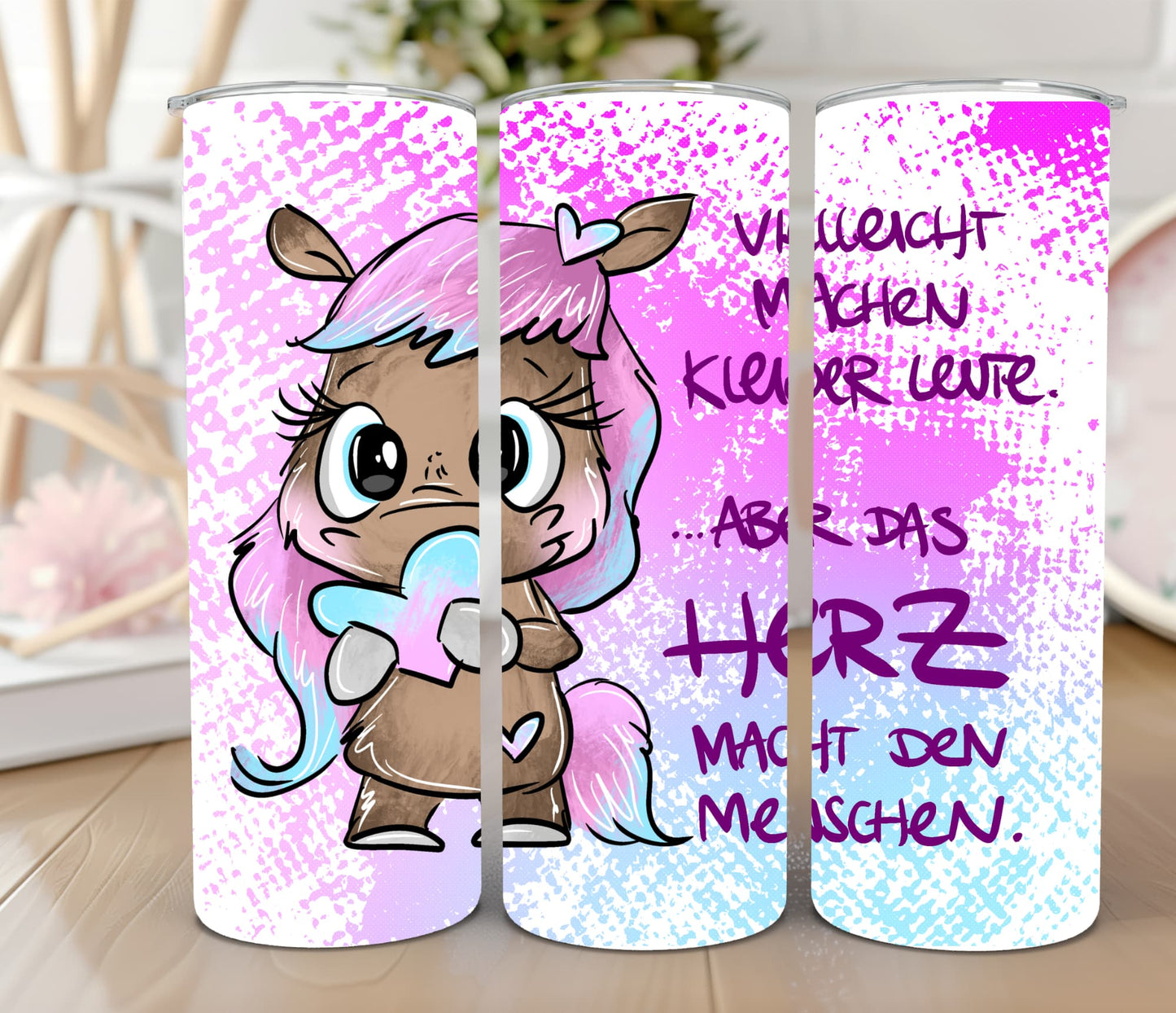 Thermobecher 590ml 2Deckel "Herz"