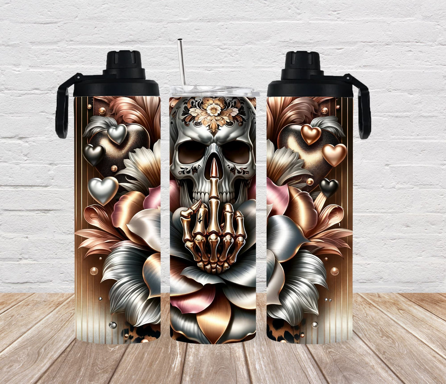 Thermobecher 590ml "Skull metallic"