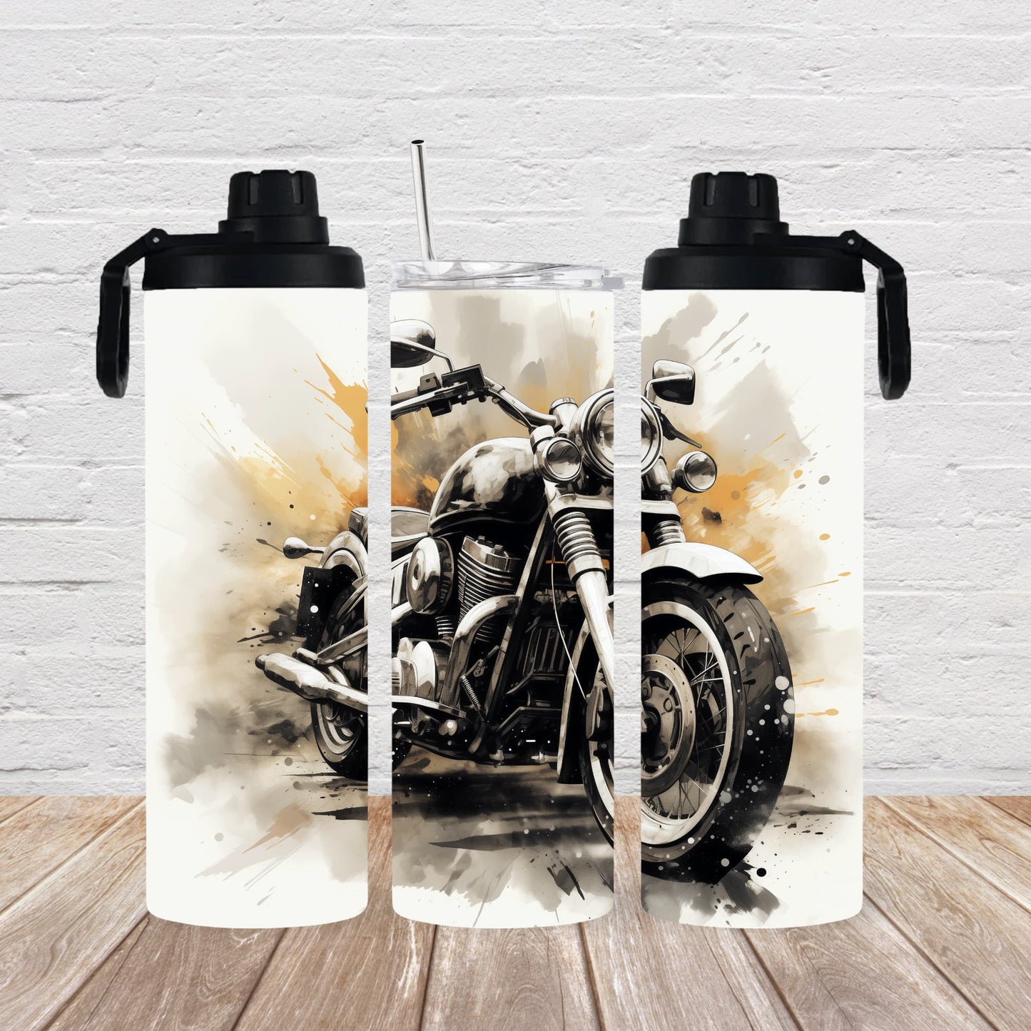 Thermobecher 590ml 2Deckel "Motorrad"