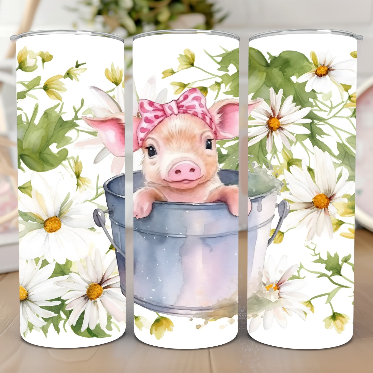 Thermobecher 590ml 2Deckel "Schweinchen"