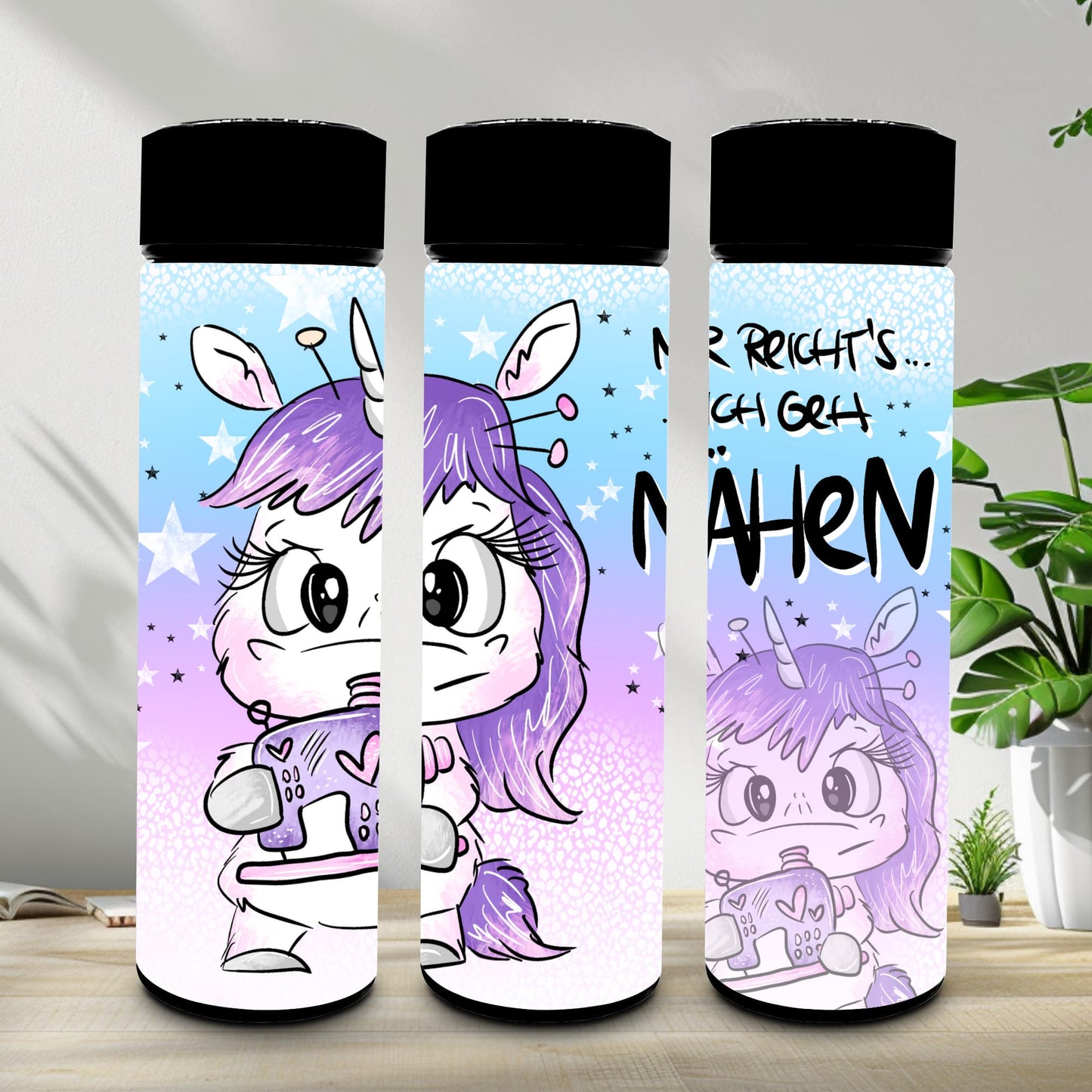 Thermobecher 590ml 2Deckel "Nähen"