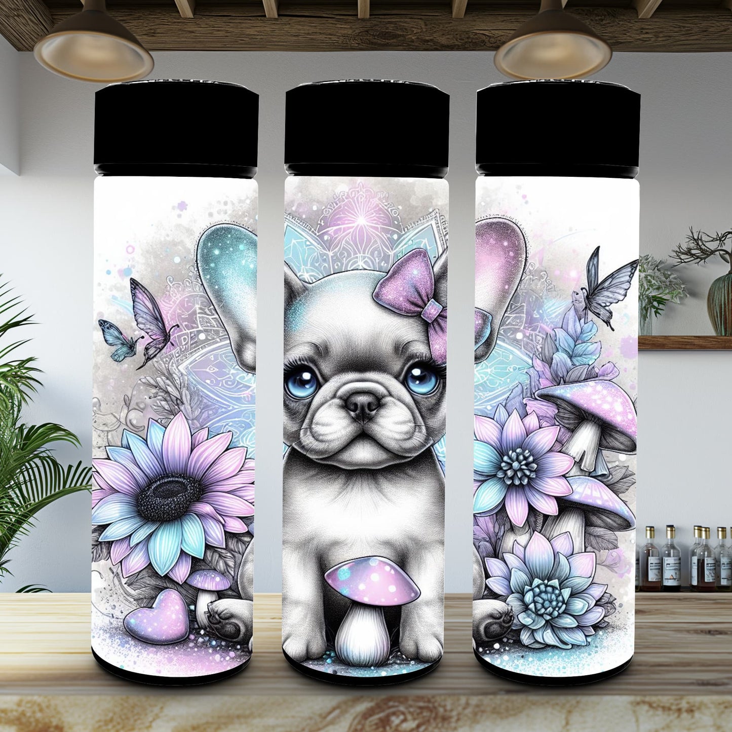 Thermobecher 590ml 2Deckel "Frenchie Baby"