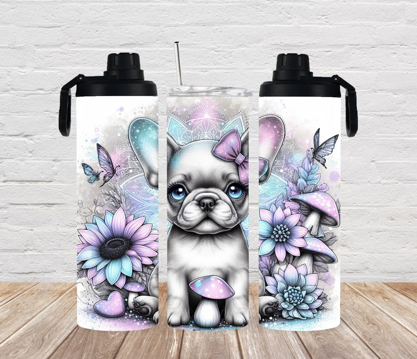 Thermobecher 590ml 2Deckel "Frenchie Baby"