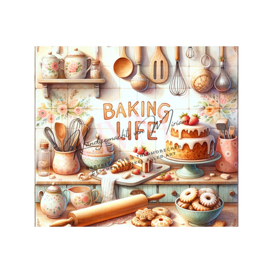 Thermobecher 590ml 2Deckel "Baking life"
