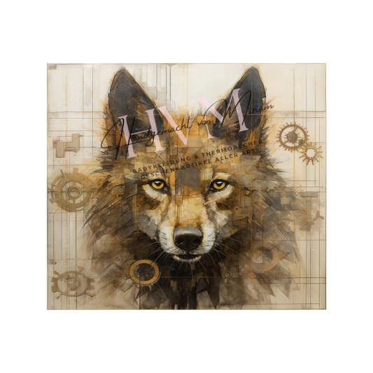 Thermobecher 590ml 2Deckel "Rustic Wolf"