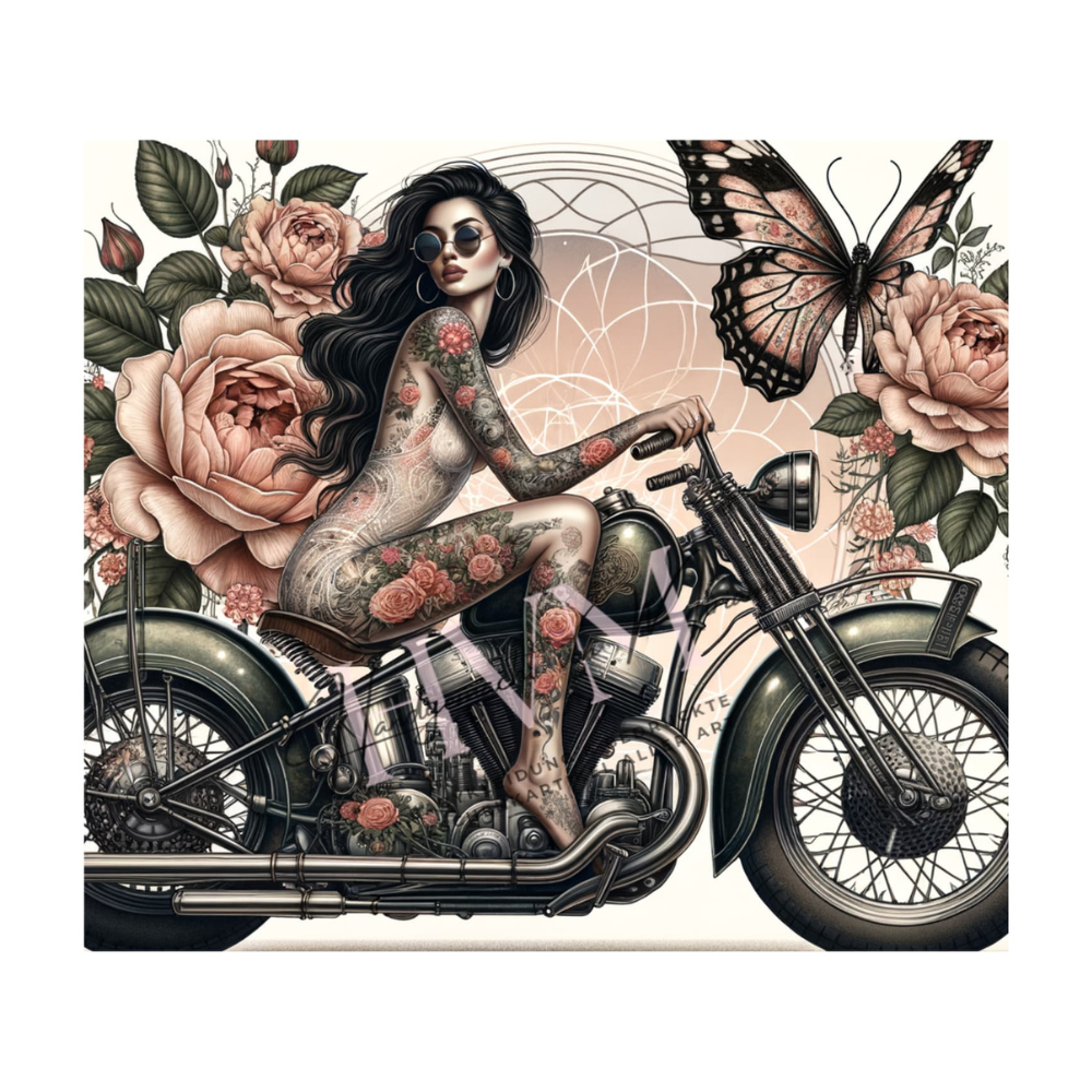 Thermobecher 590ml  2Deckel "Biker Lady"