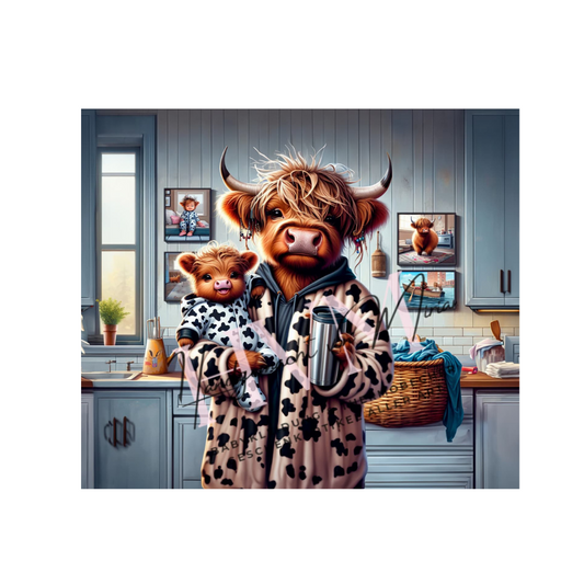 Thermobecher 590ml 2Deckel "Cow Mom"