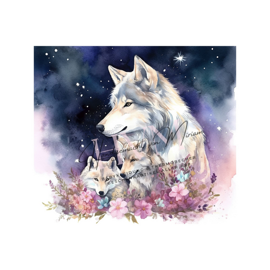 Thermobecher 590ml 2Deckel "Wolf"