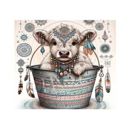 Thermobecher 590ml 2Deckel "Boho Cow"