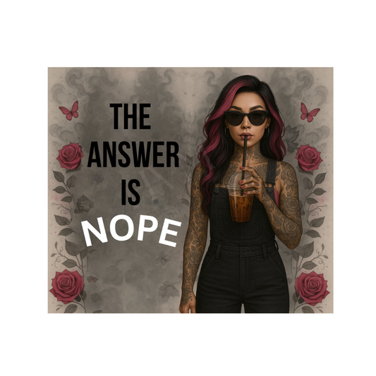 Thermobecher 590ml 2Deckel "Answer is NOPE"