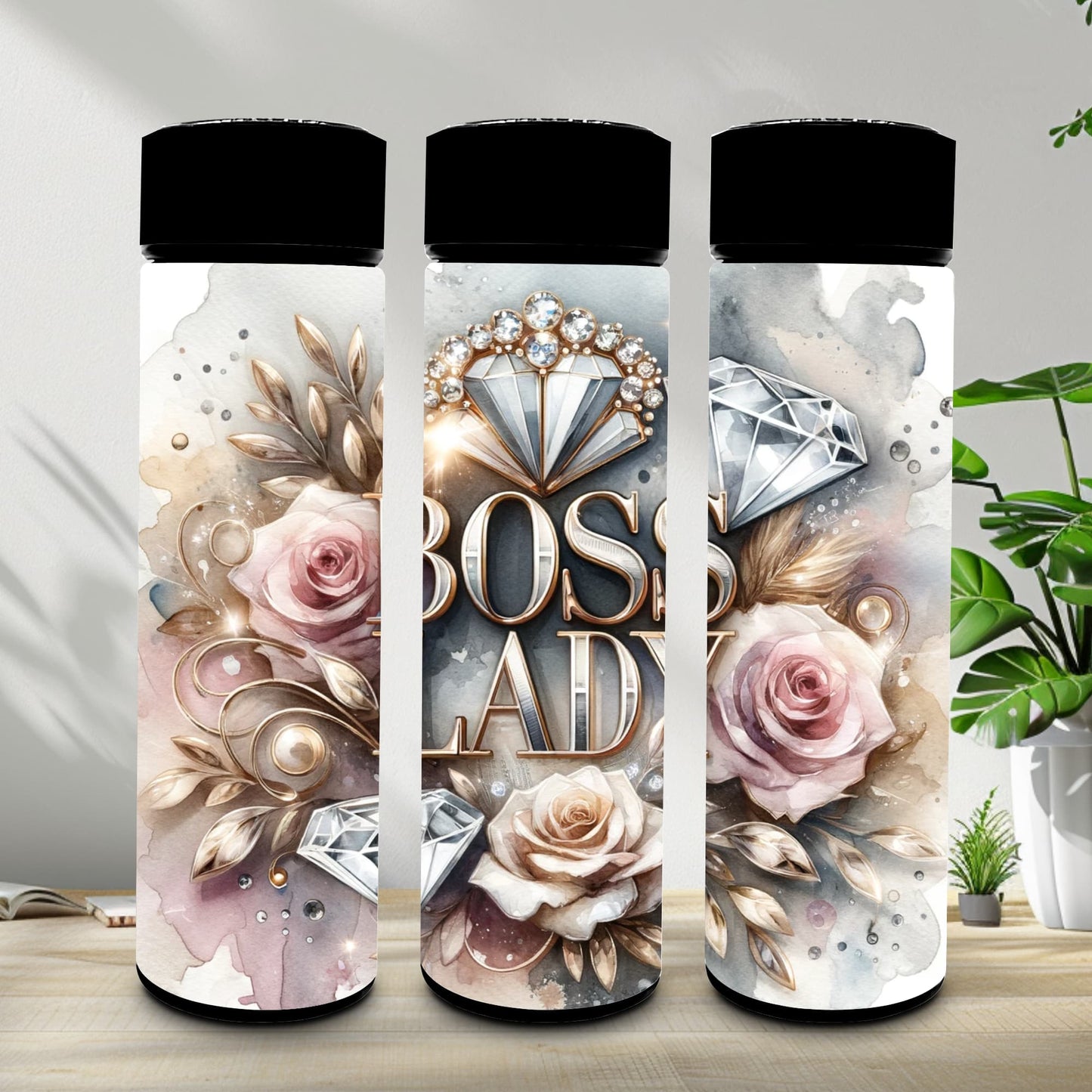Thermobecher 590ml 2Deckel "Boss Lady"