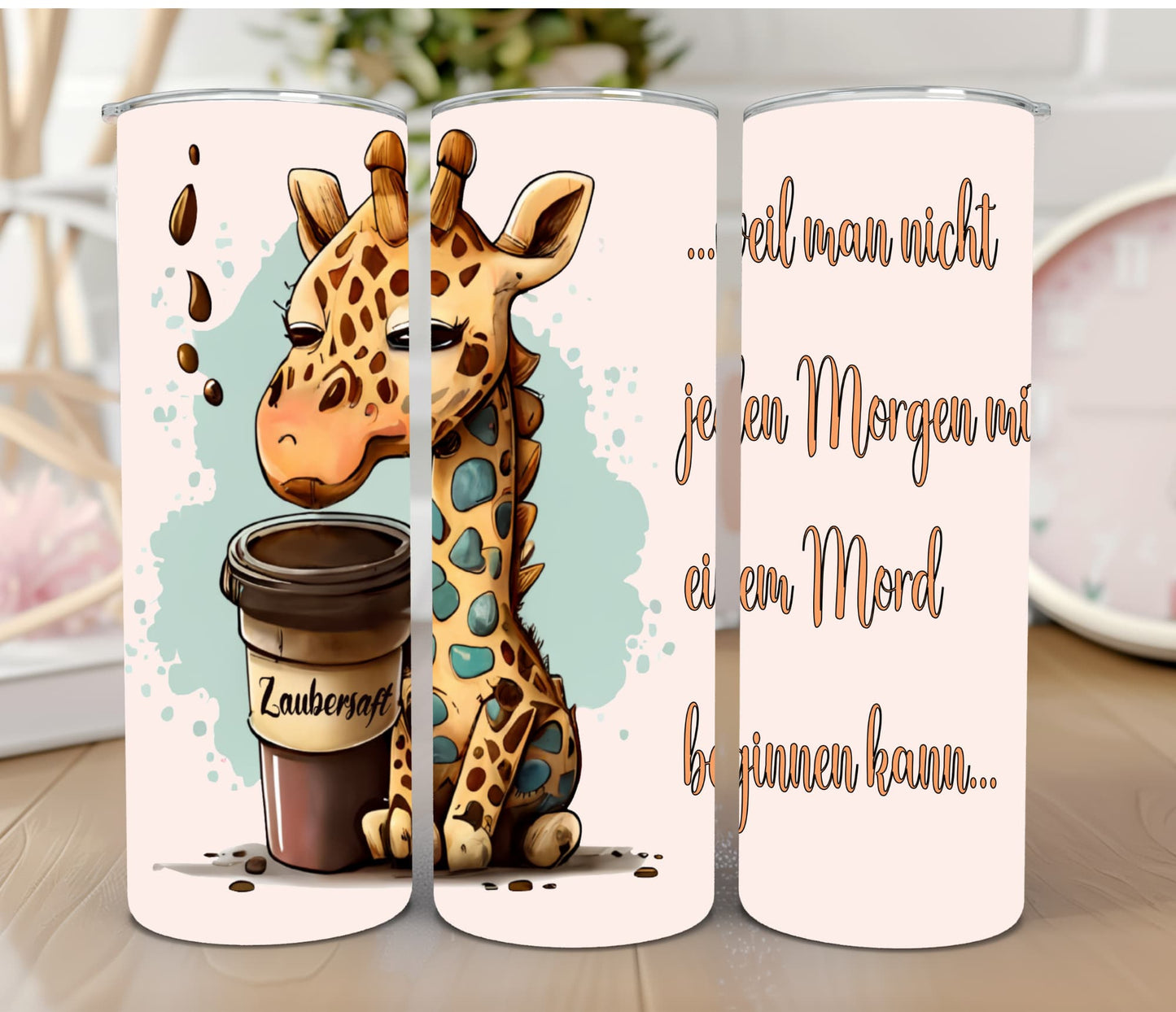 Thermobecher 590ml "Giraffe Kaffee"