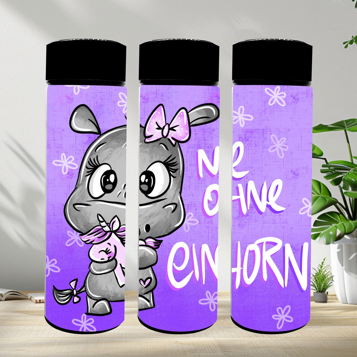 Thermobecher 590ml "Nie ohne Einhorn"