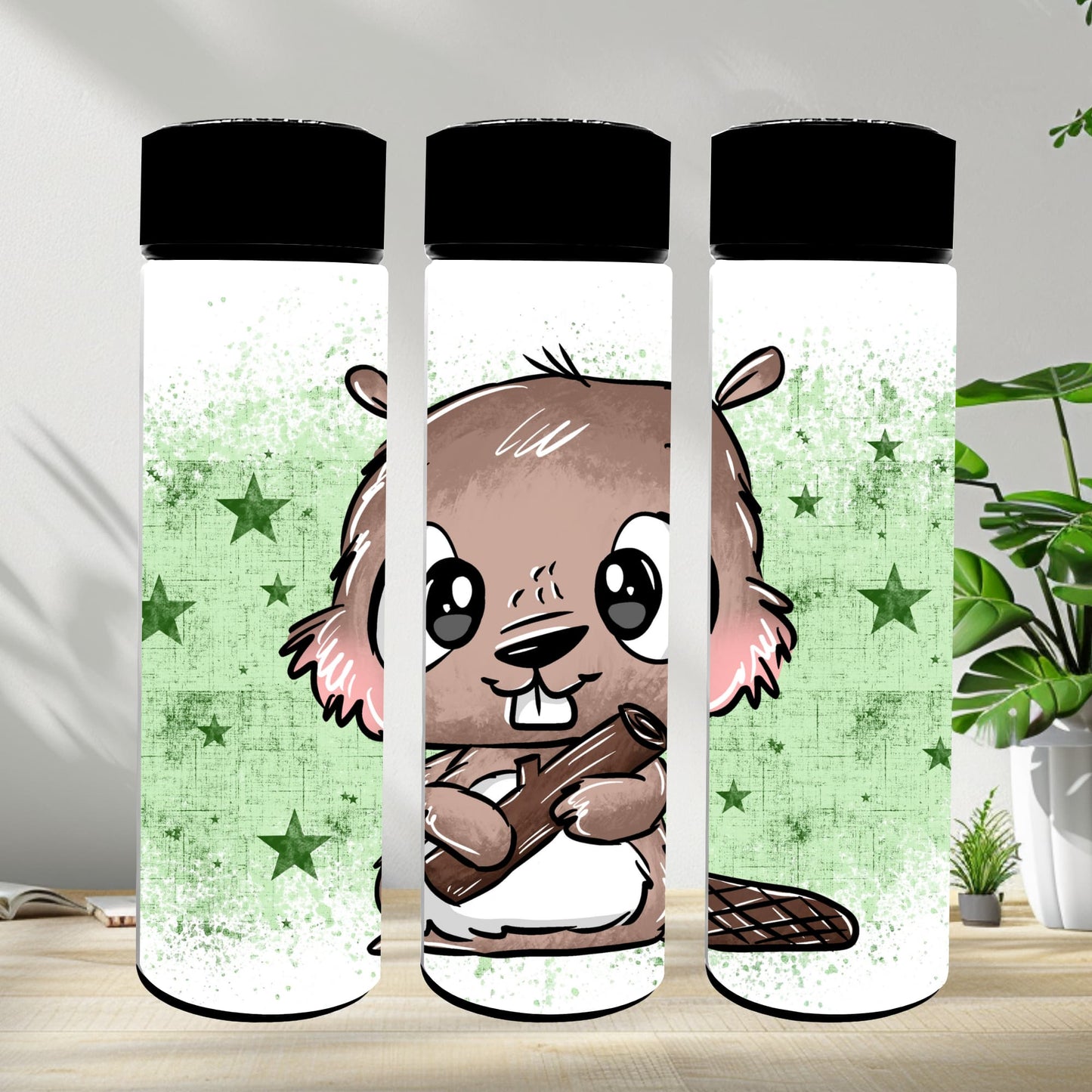 Thermobecher 590ml 2Deckel "Bieber"