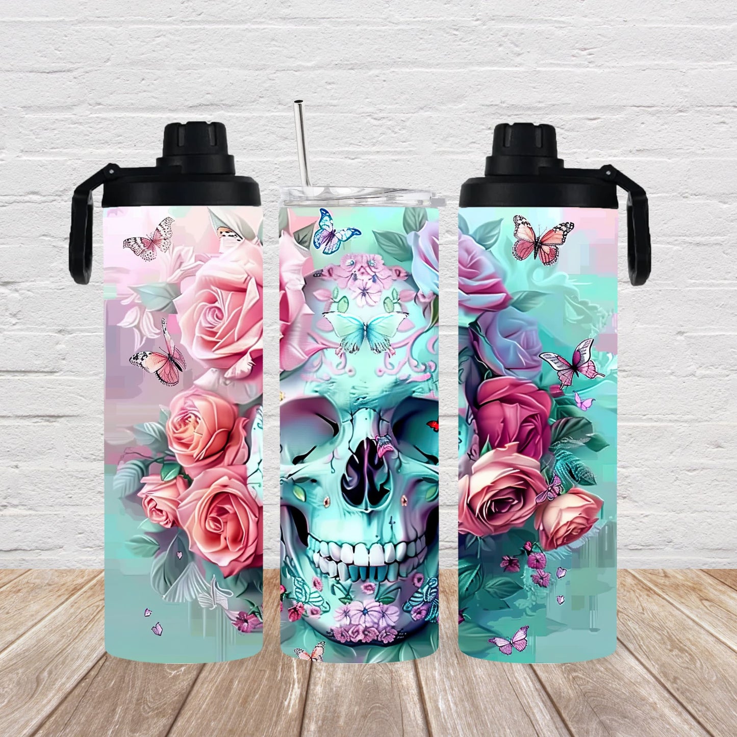Thermobecher 590ml "Skull grün"