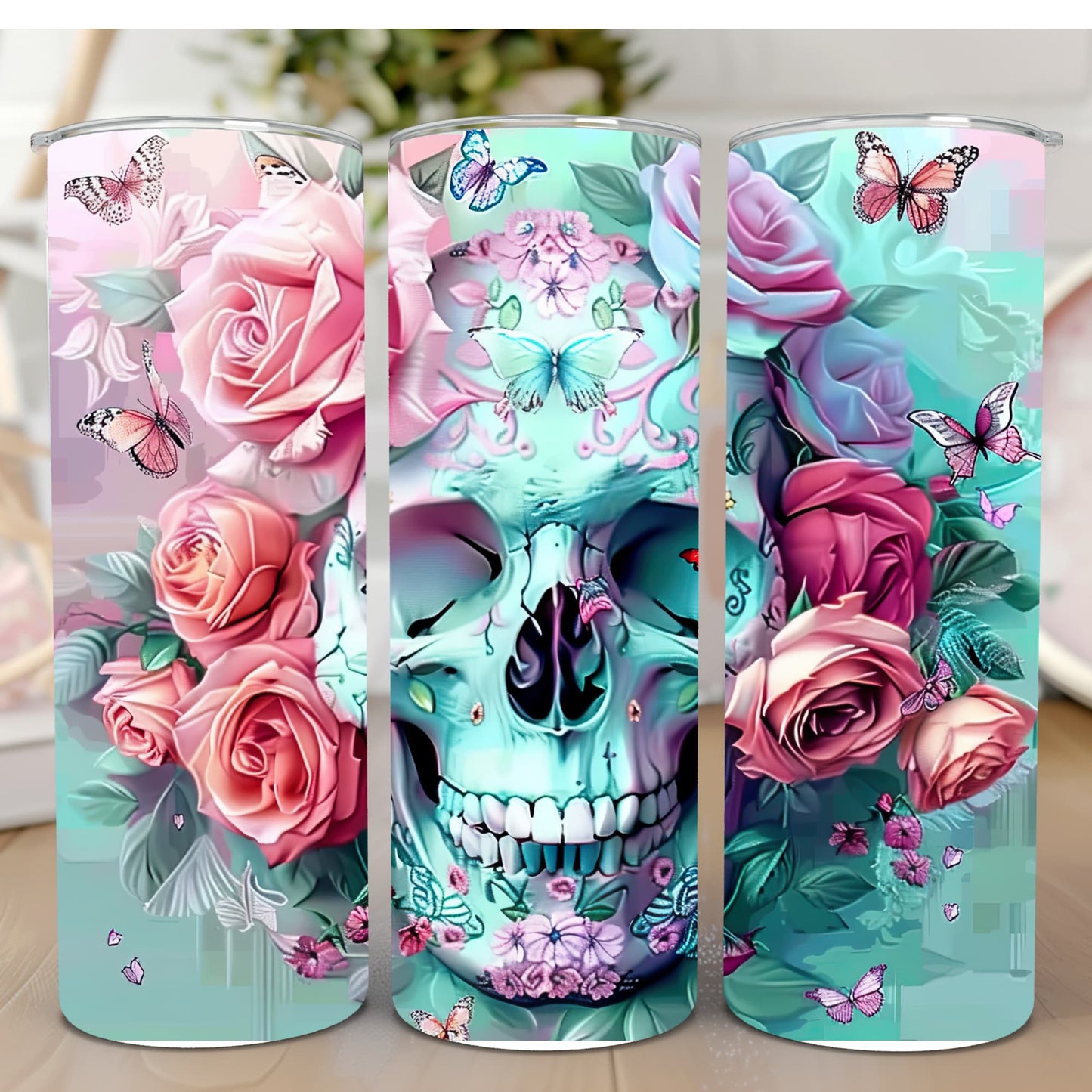 Thermobecher 590ml "Skull grün"