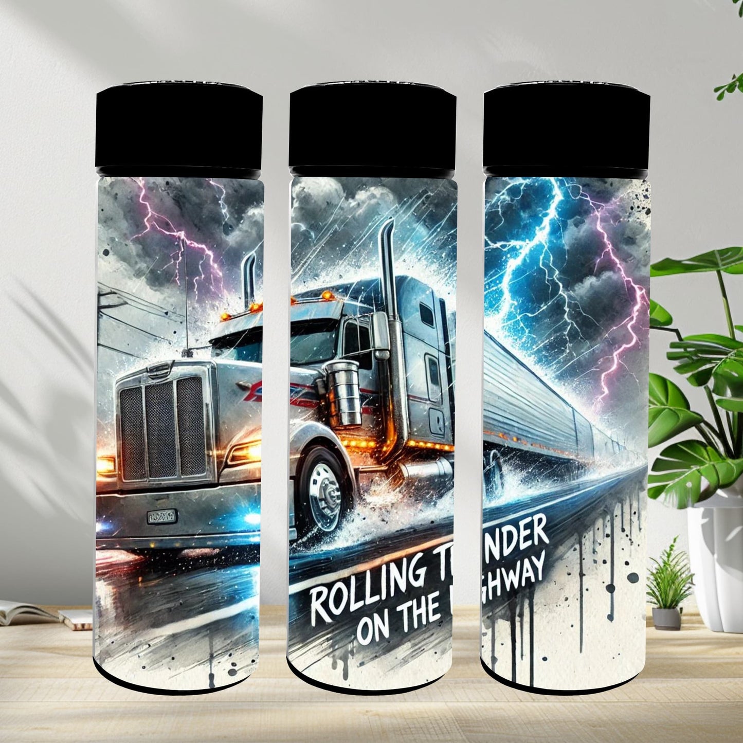 Thermobecher 590ml 2Deckel "Rolling thunder"
