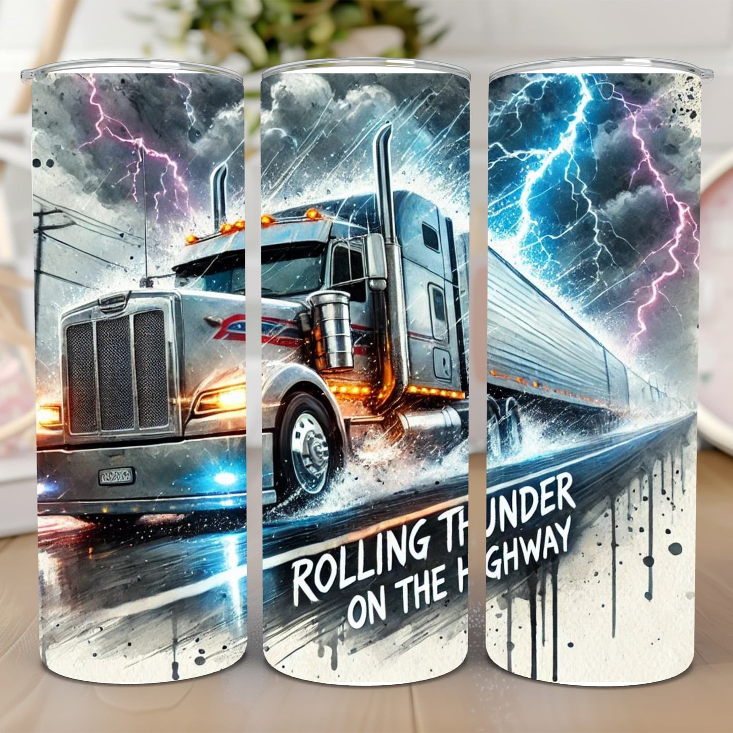 Thermobecher 590ml 2Deckel "Rolling thunder"