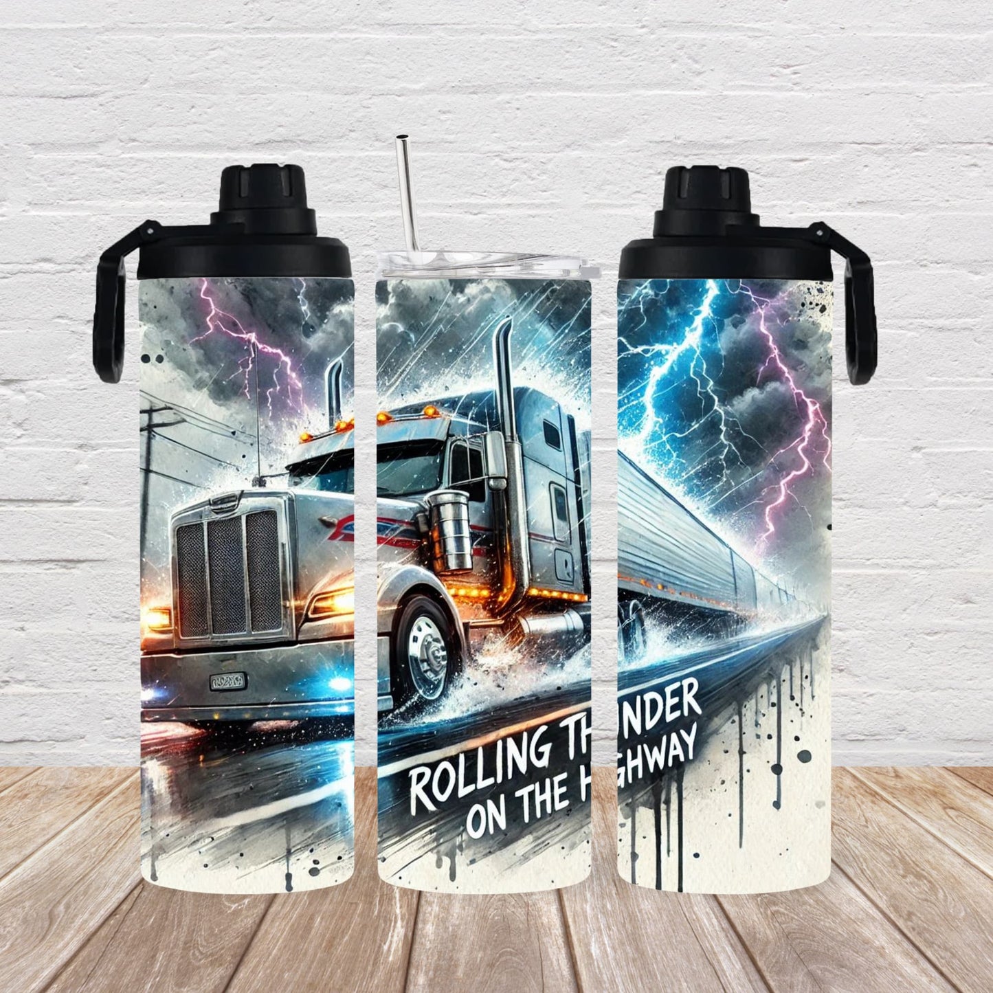 Thermobecher 590ml 2Deckel "Rolling thunder"