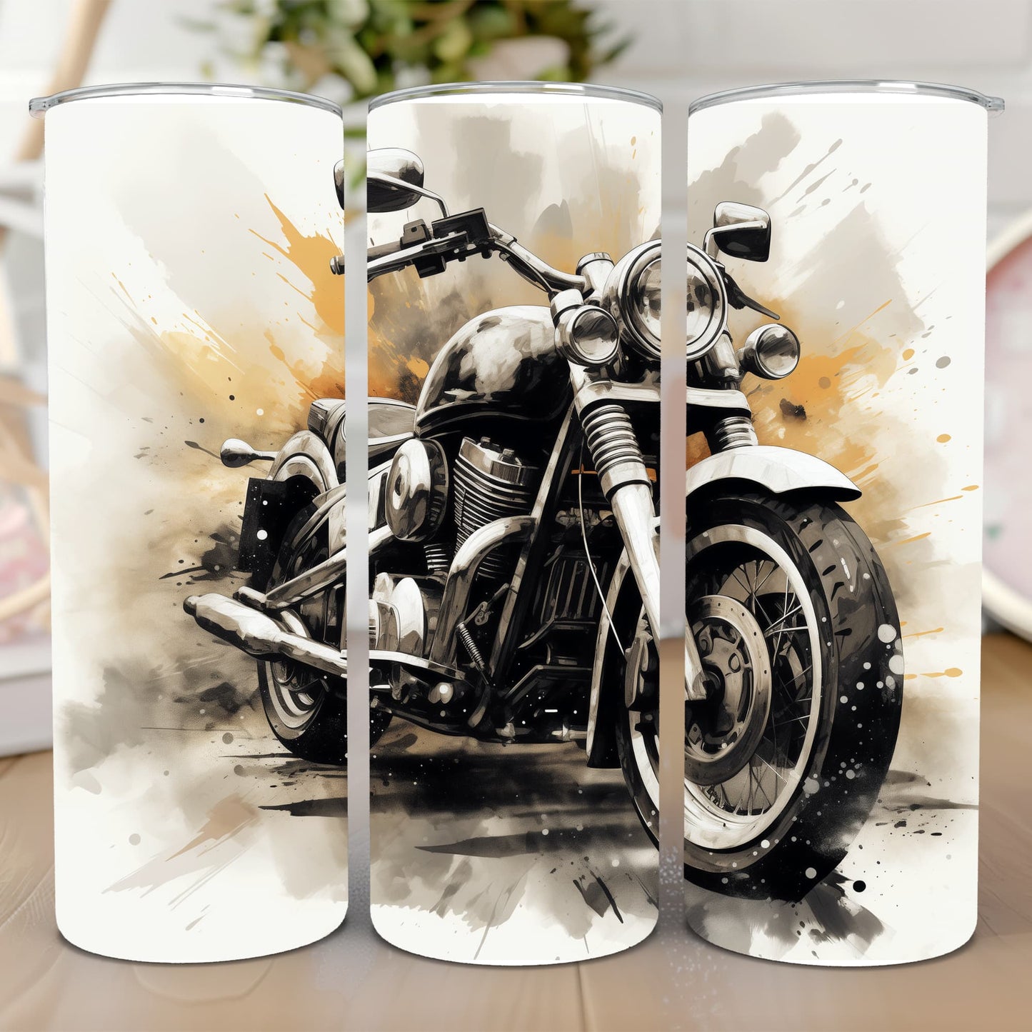 Thermobecher 590ml 2Deckel "Motorrad"
