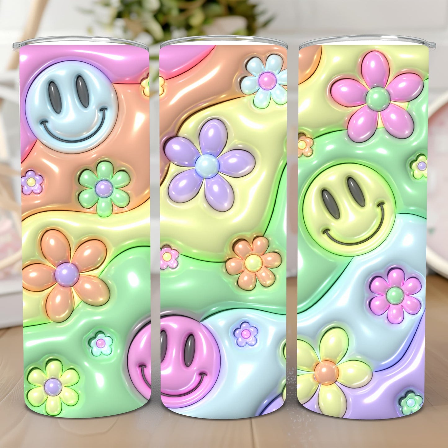 Thermobecher 590ml 2Deckel "Smileys"