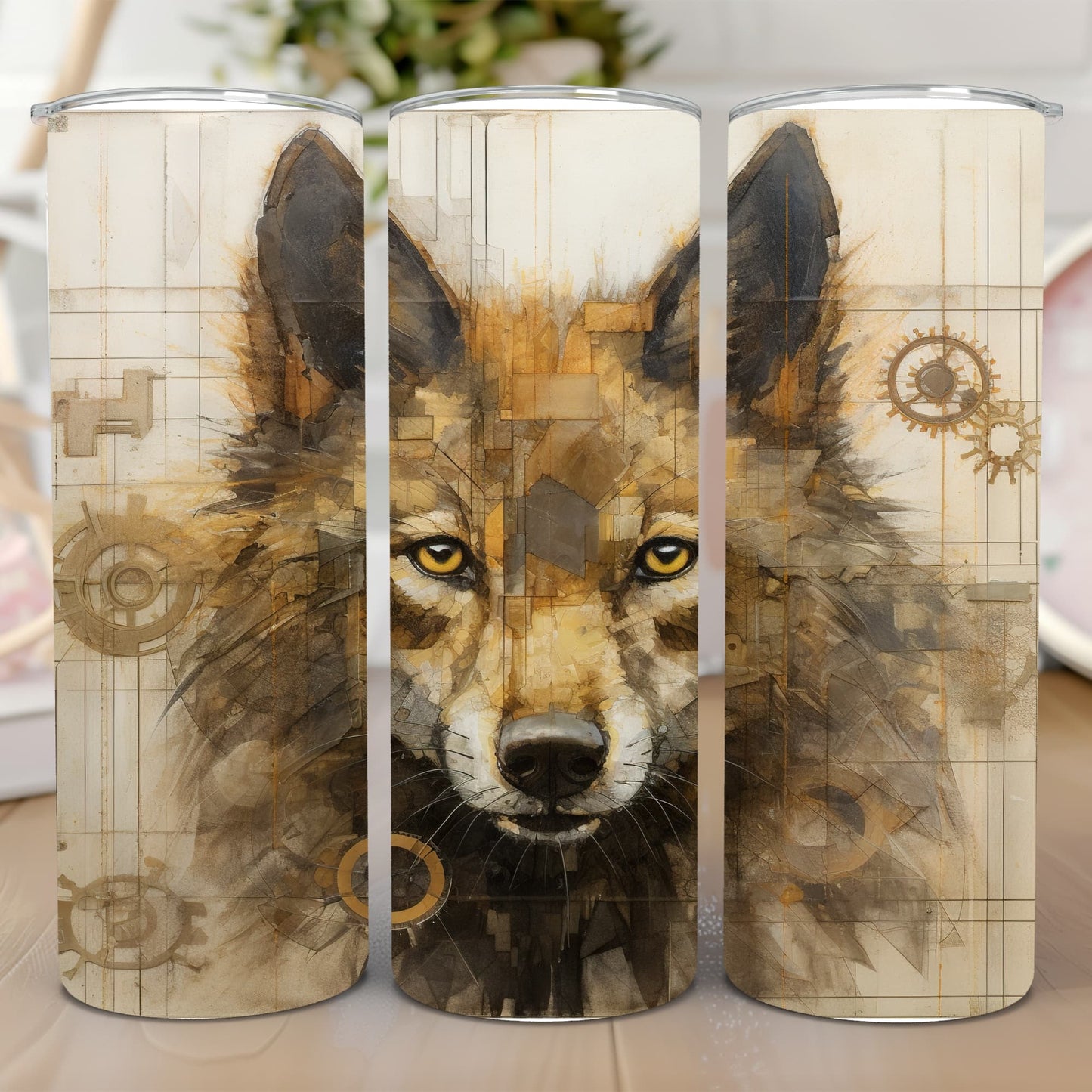 Thermobecher 590ml "Rustic Wolf"