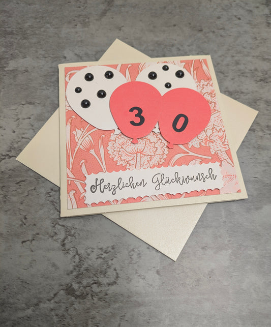 Geburtstagskarte 30. Geburtstag (Z02)