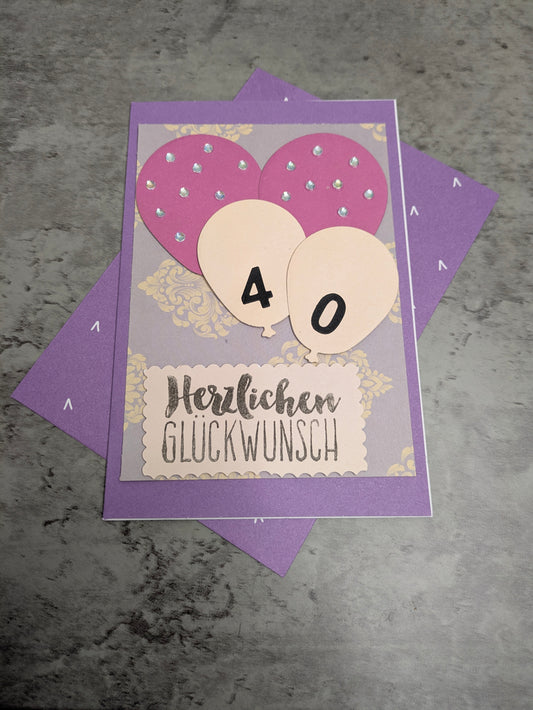 Geburtstagskarte 40. Geburtstag (Z05)