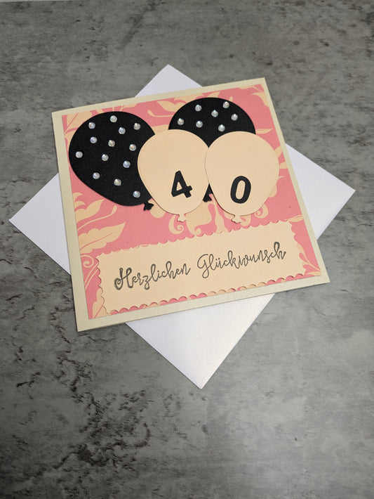 Geburtstagskarte 40. Geburtstag (Z06)