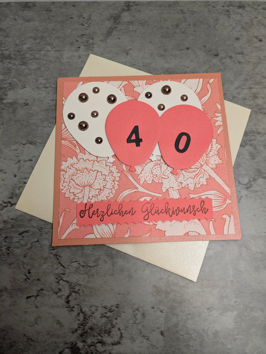 Geburtstagskarte 40. Geburtstag (Z07)