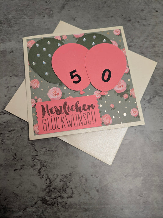 Geburtstagskarte 50. Geburtstag (Z08)