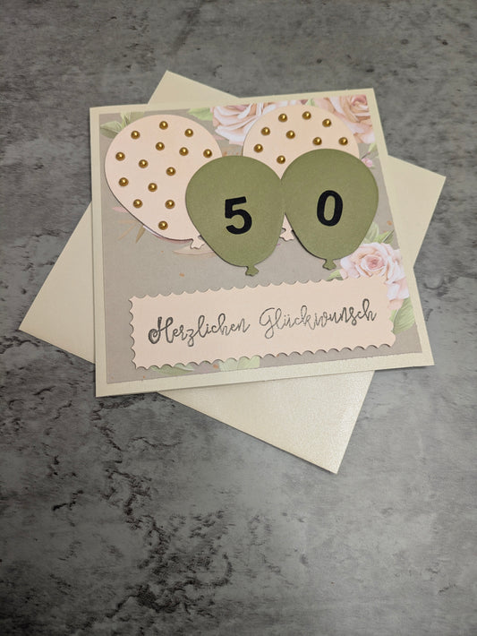 Geburtstagskarte 50. Geburtstag (Z09)